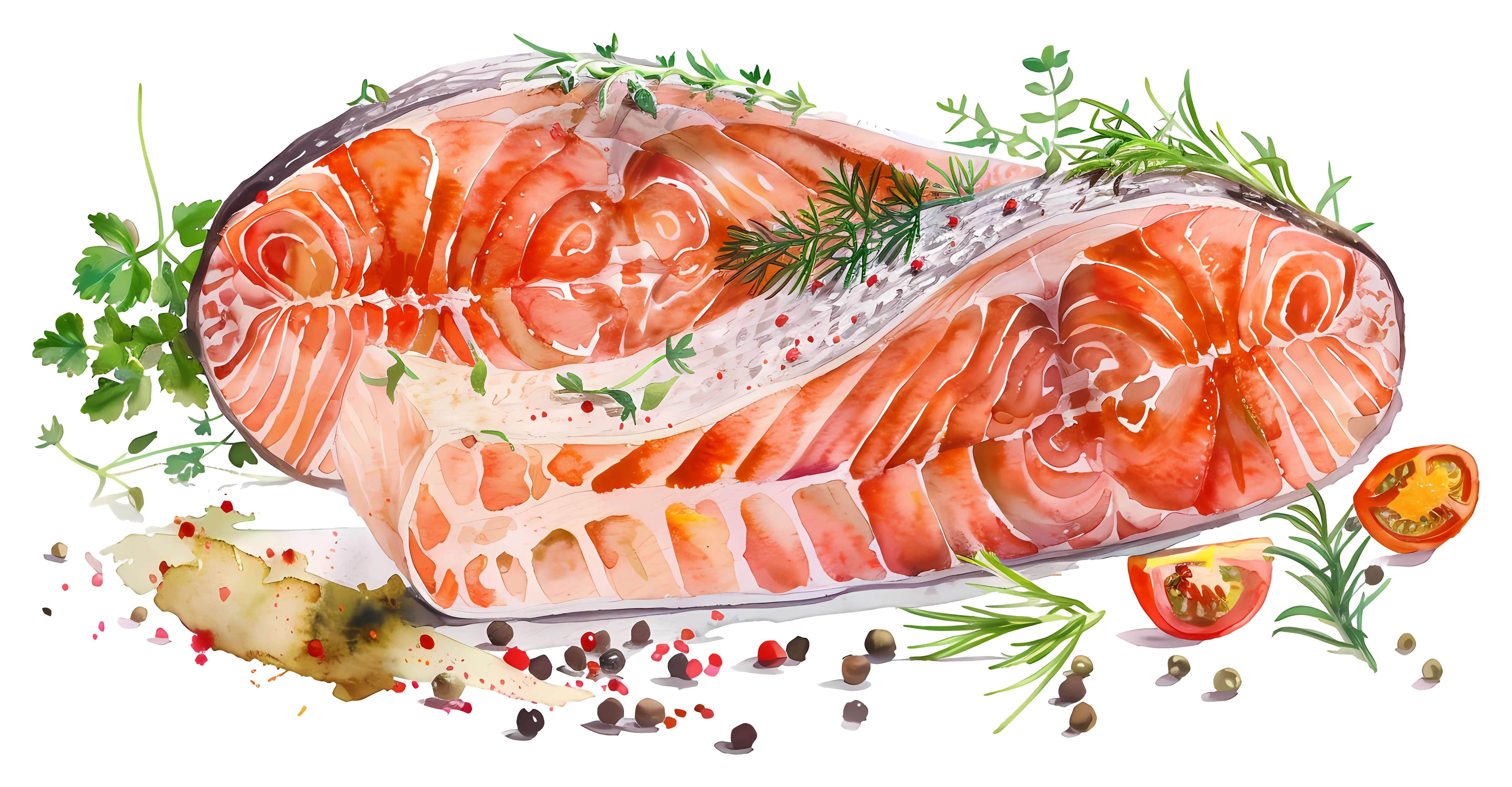 Salmon Steak with Herbs
