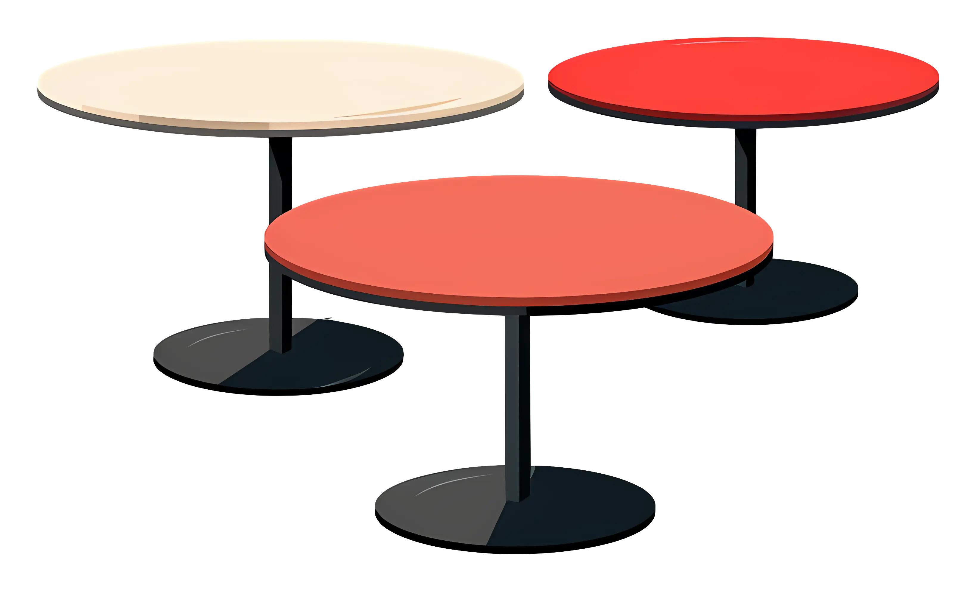 Modern Round Tables in Different Colors