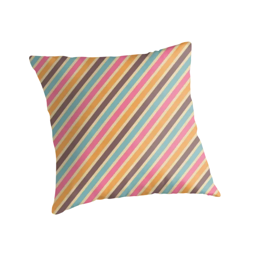 Colorful Striped Decorative Pillow