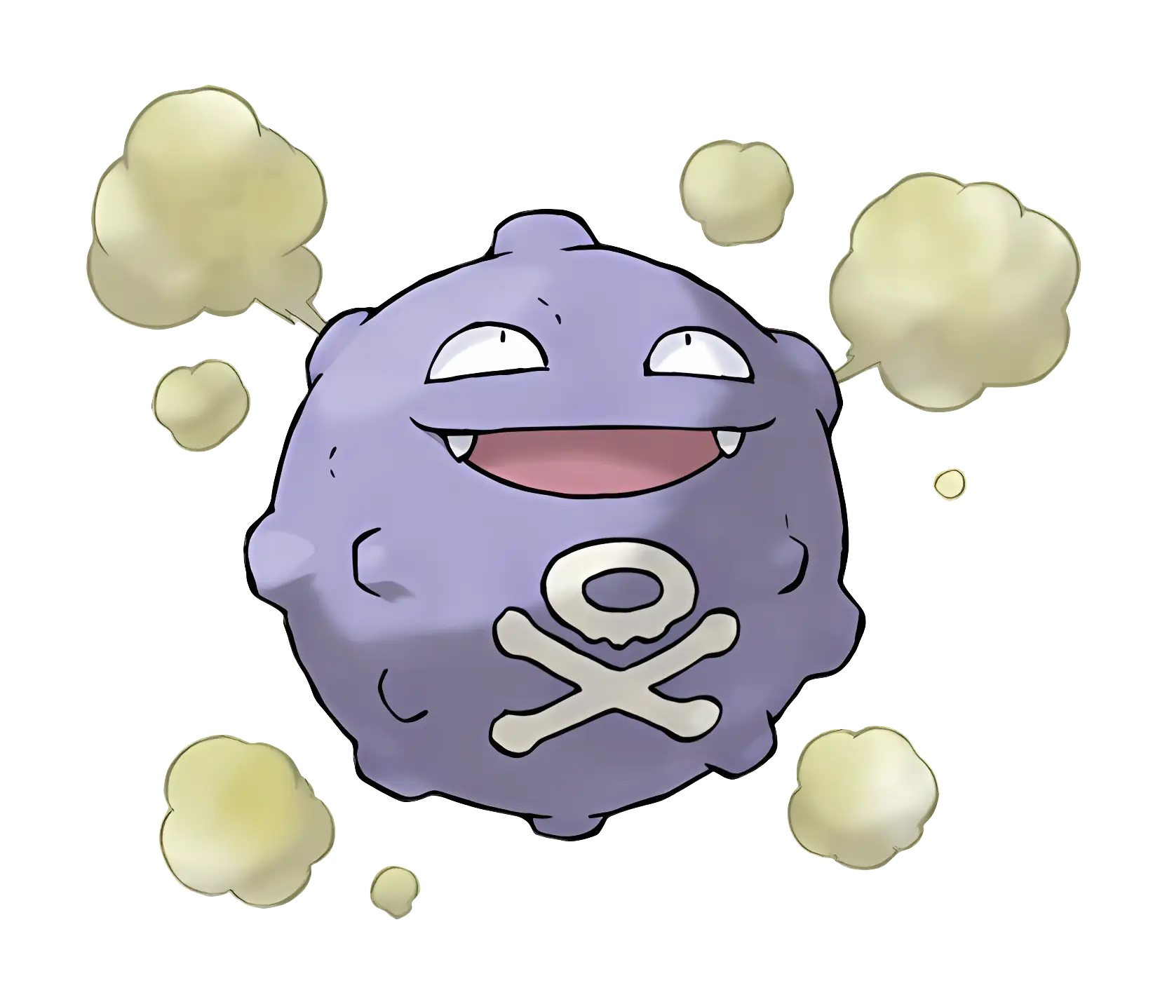 Purple Gas Creature Cartoon