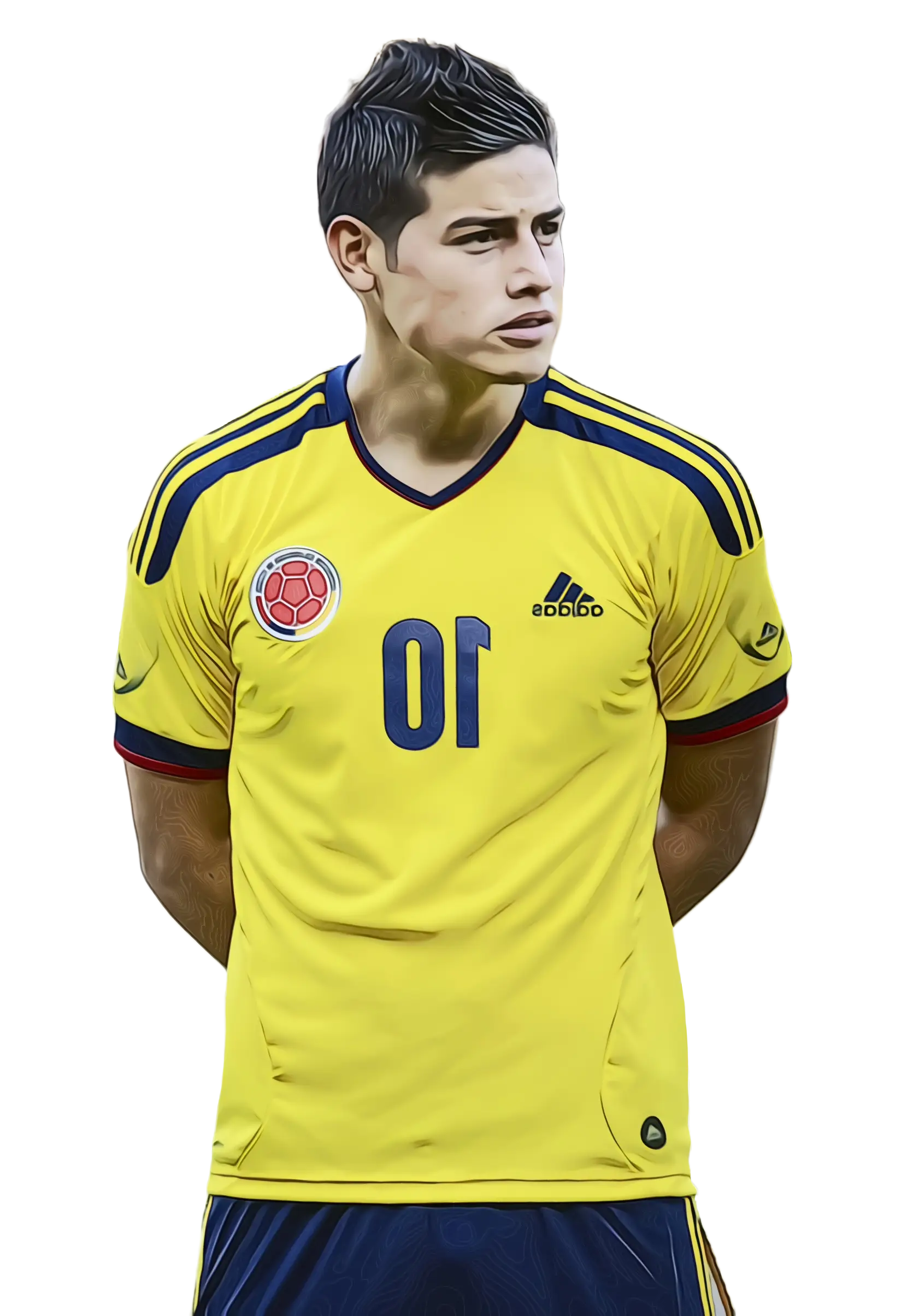 Yellow Soccer Jersey with Number 10