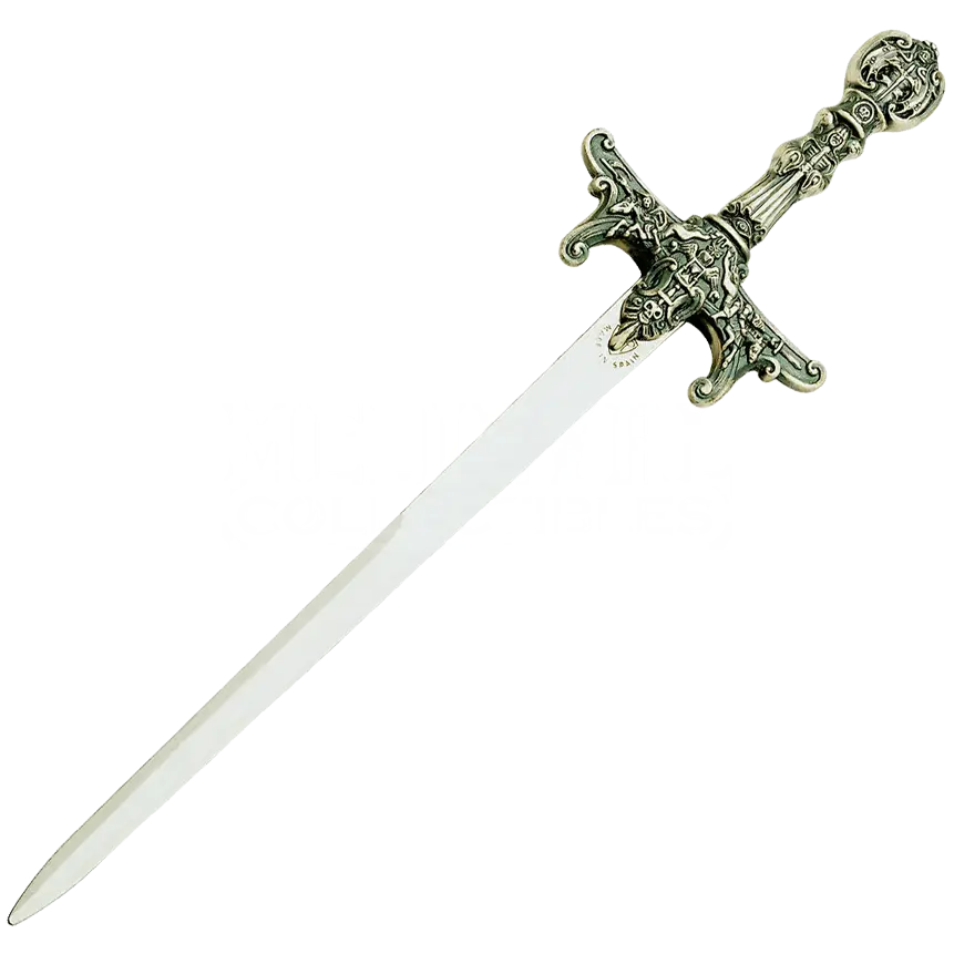 Ornate Medieval Dagger with Intricate Handle