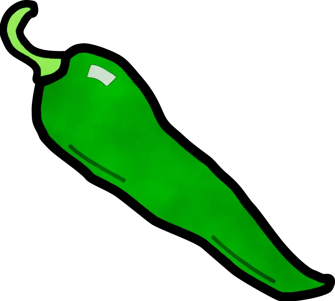 Cartoon Green Chili Illustration