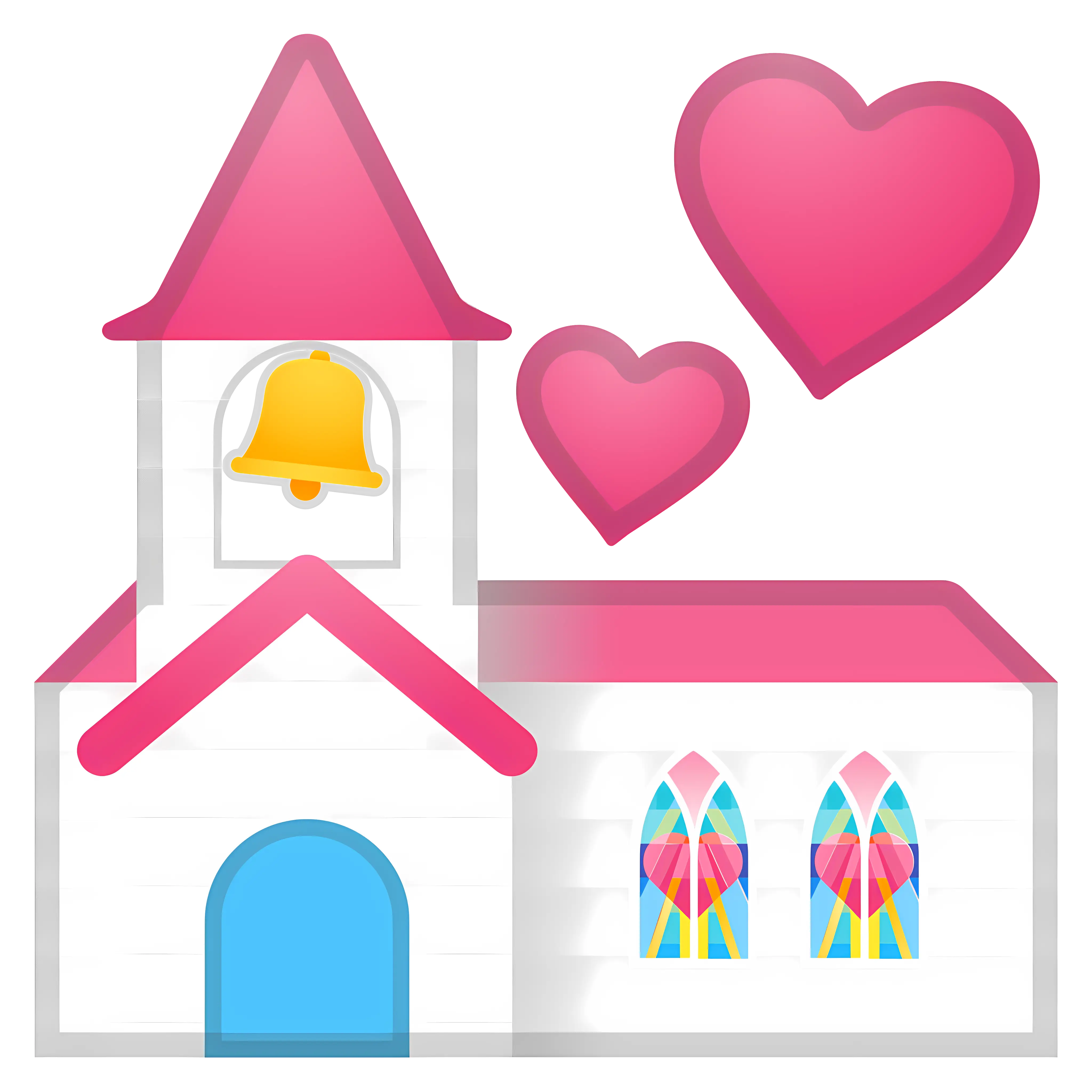 Wedding Chapel with Hearts