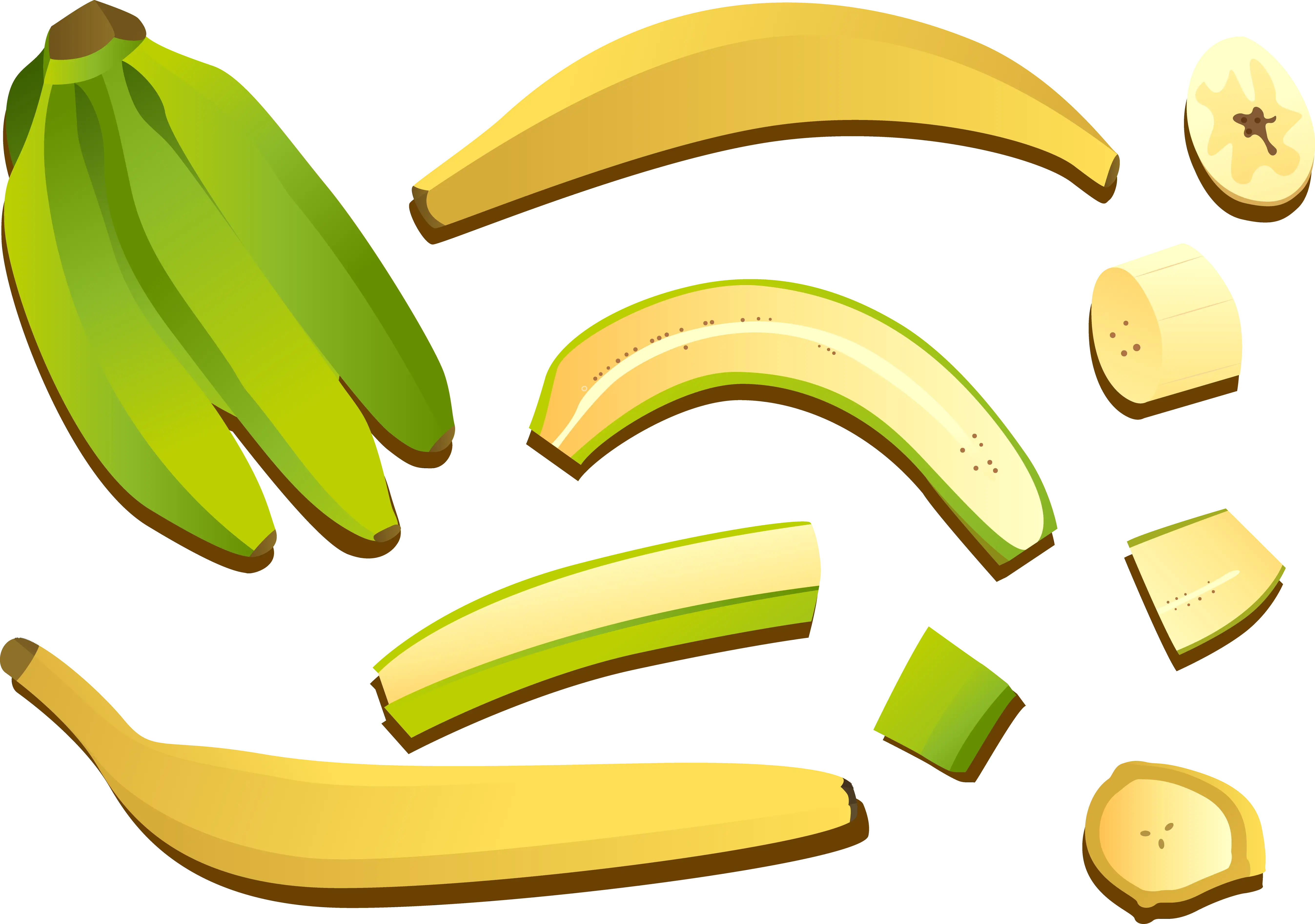 Fresh Yellow Banana Slices