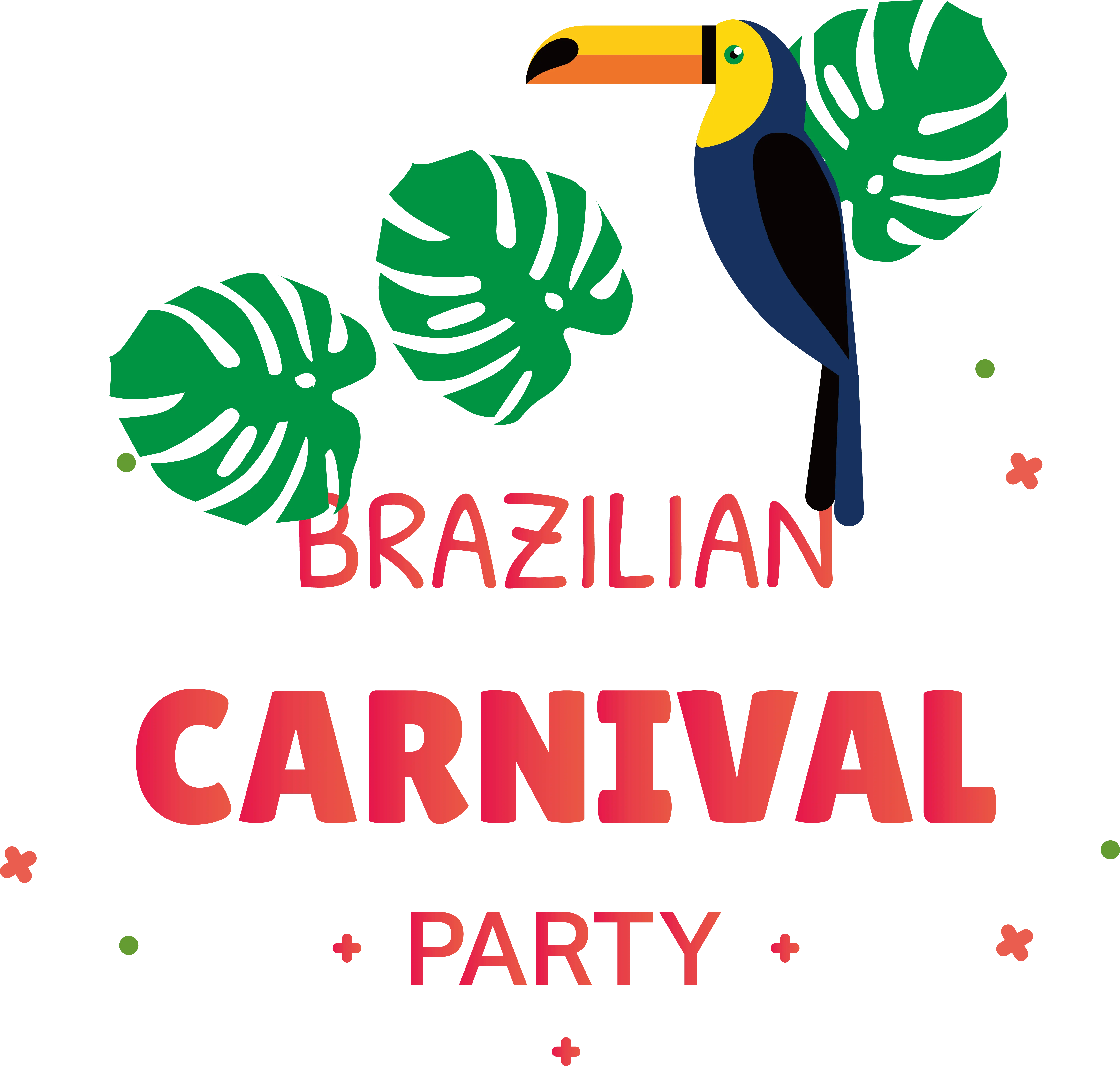 Tropical Toucan Design for Brazilian Carnival Party