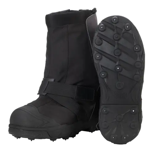 Pair of Black Winter Boots with Soles
