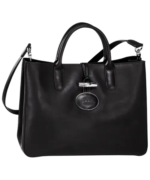 Elegant Black Leather Handbag