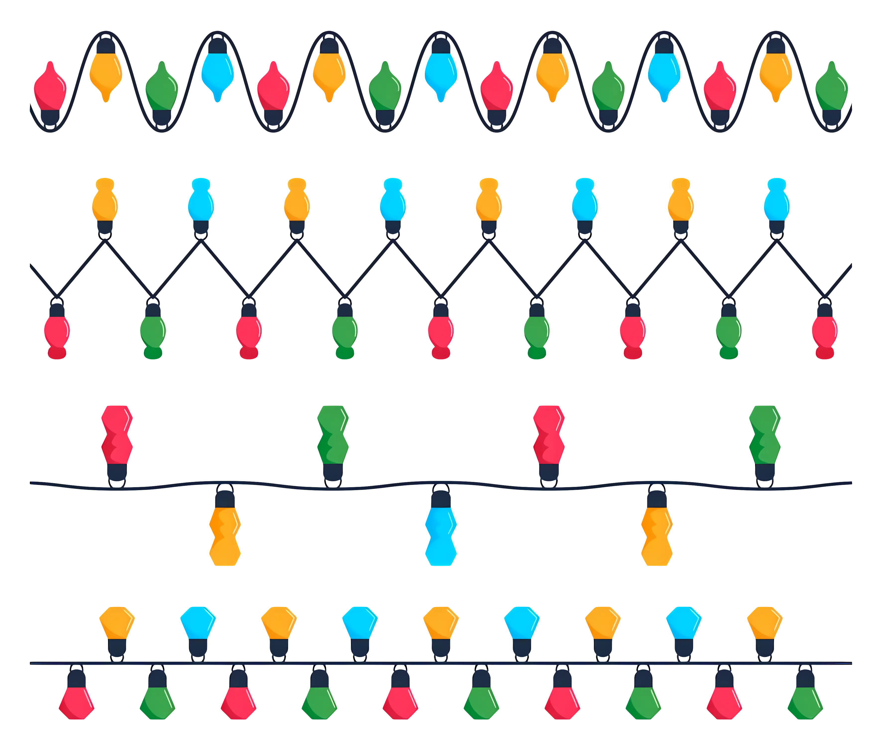 Colorful String Lights Illustration