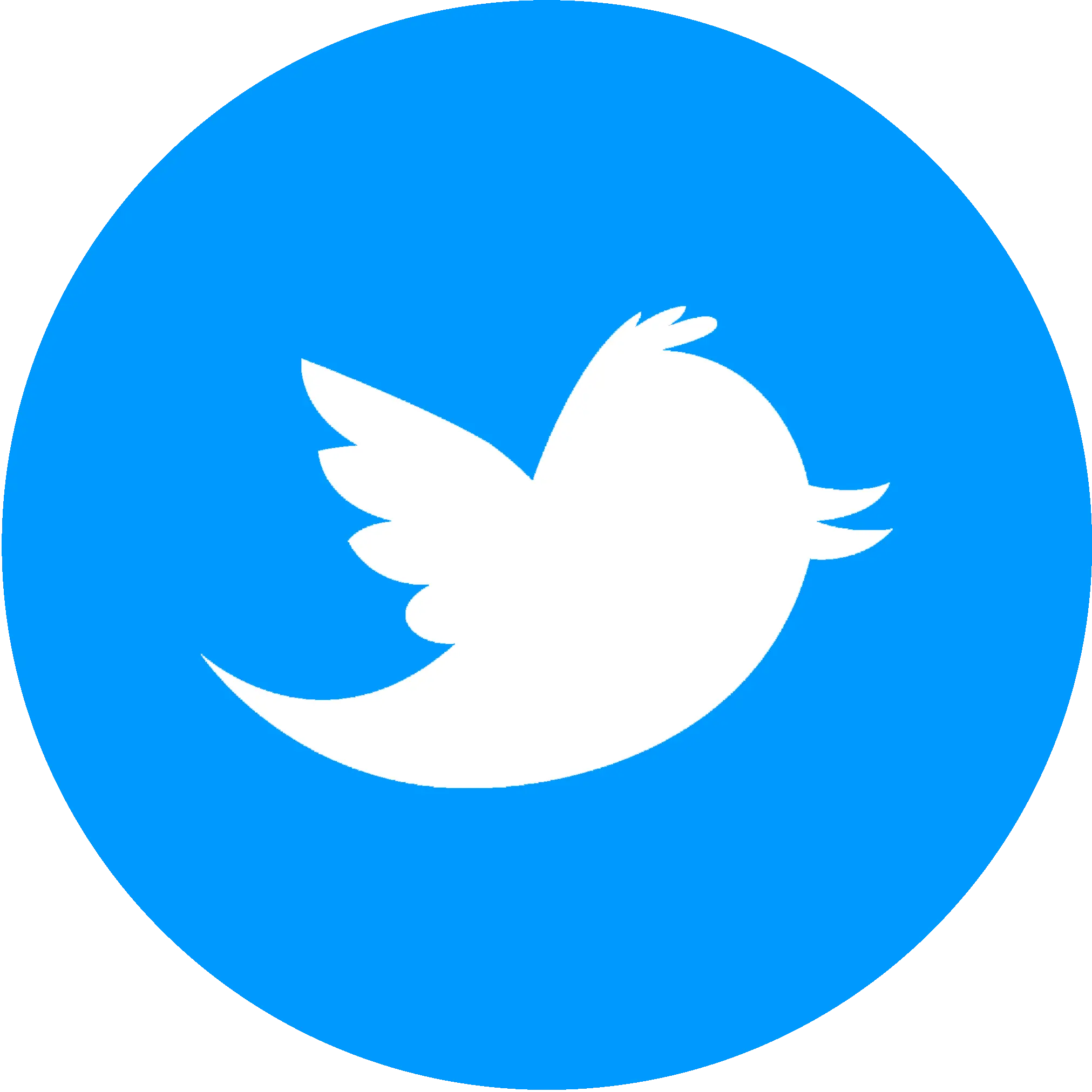 Twitter Logo in Blue Circle