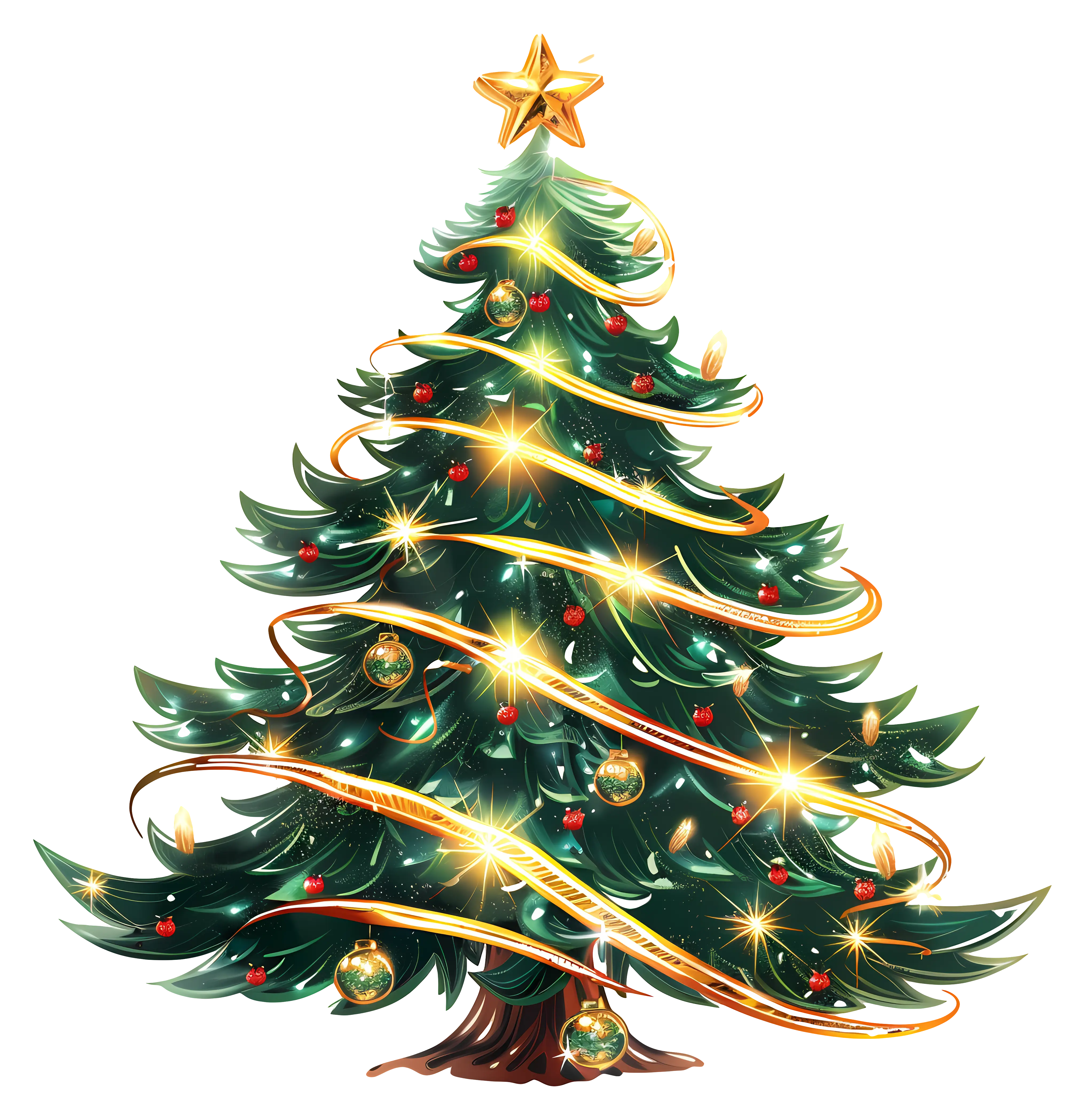 Festively Decorated Christmas Tree