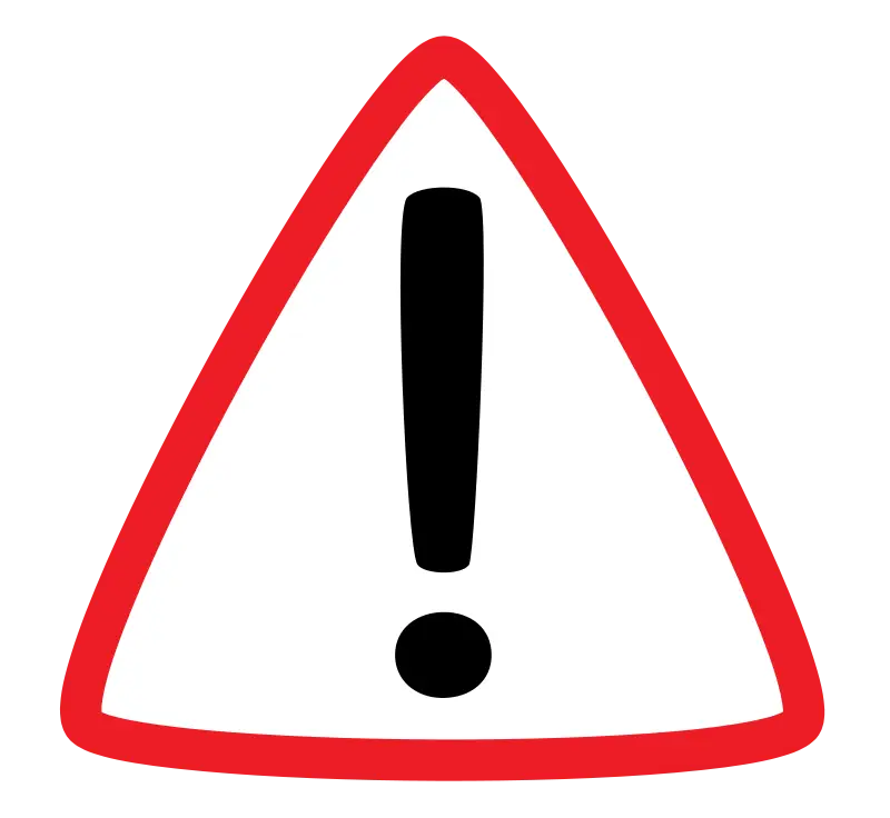 Red Warning Triangle with Exclamation Mark