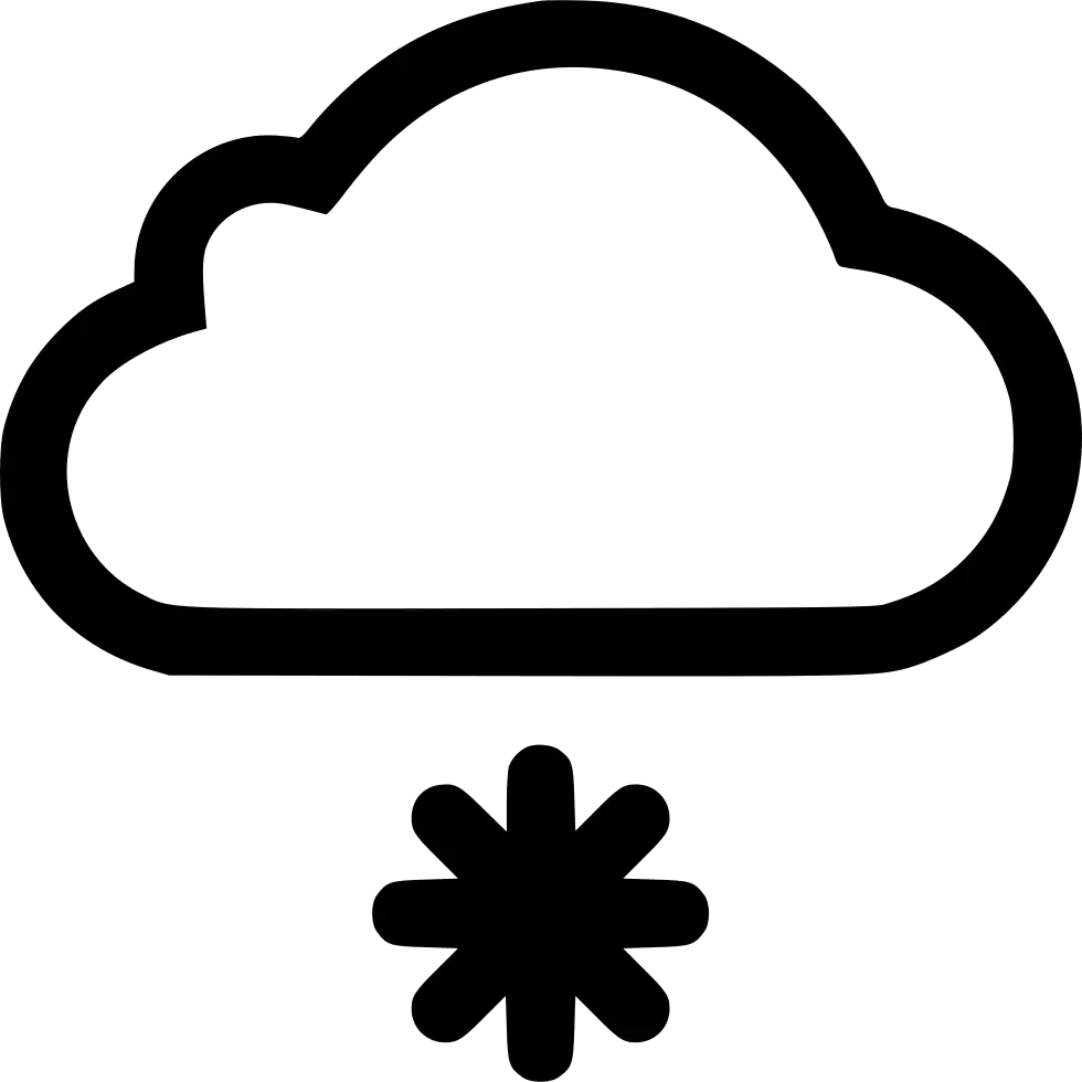 Cloud with Snowflake Weather Icon