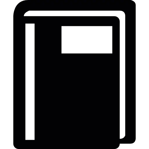 Simple Black Book Icon for Education Concepts