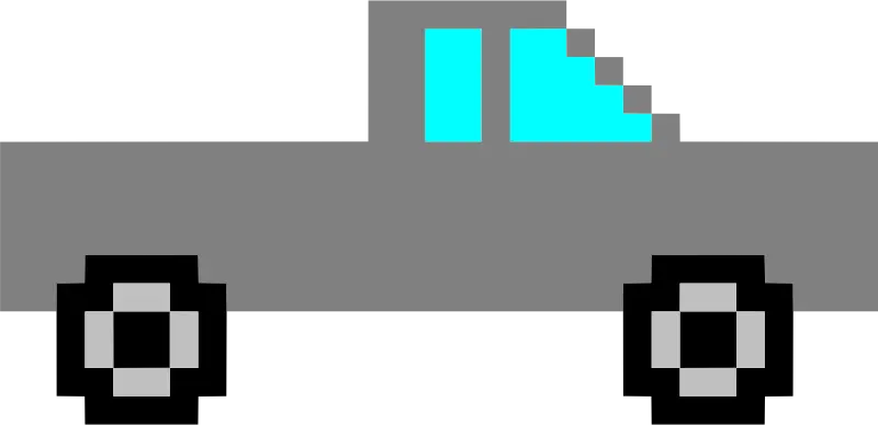 Retro Pixel Art Car