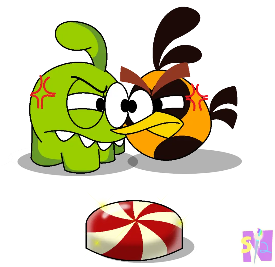 Angry Cartoon Characters with Candy