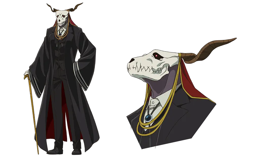 Anime Character with Skull Head