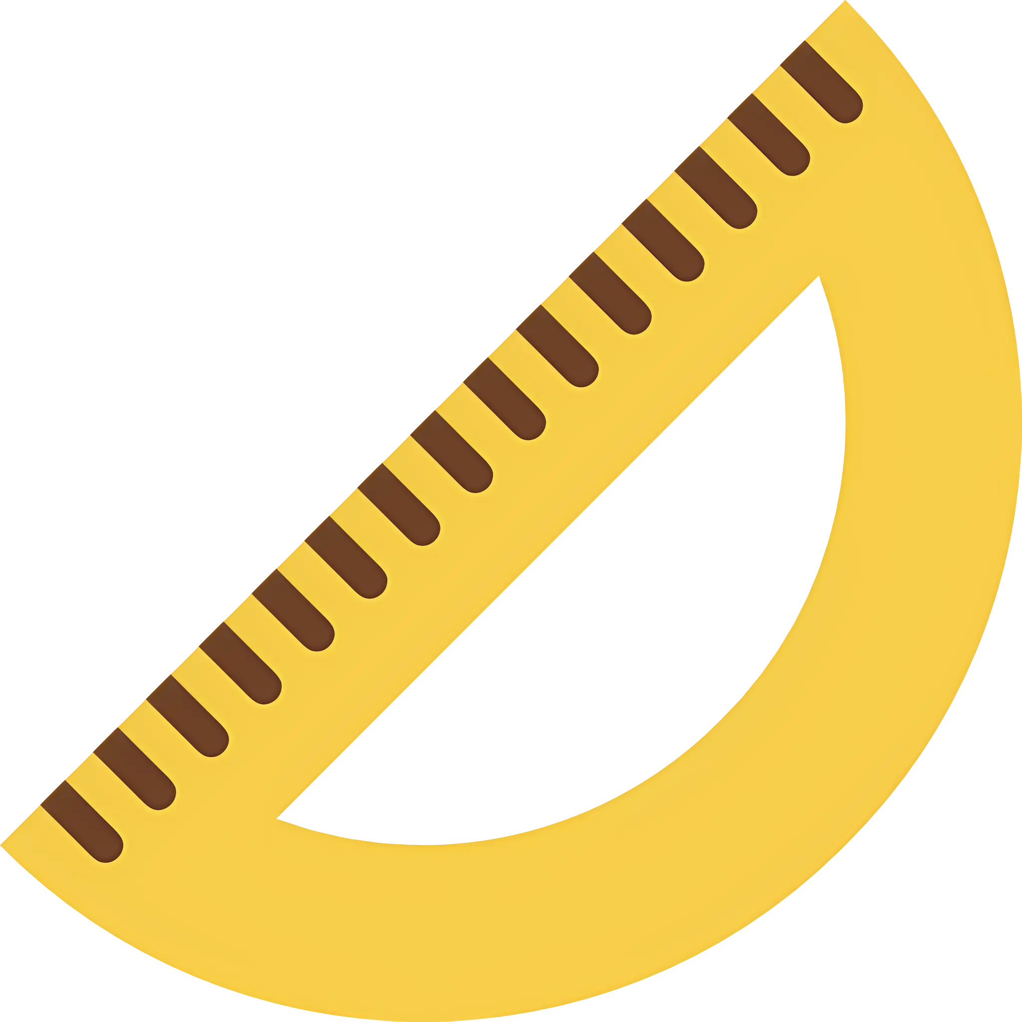 Yellow Protractor Tool