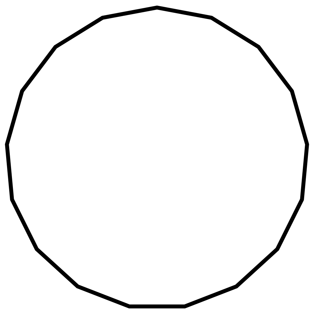 Black-Outlined Polygon Shape in Minimal Design
