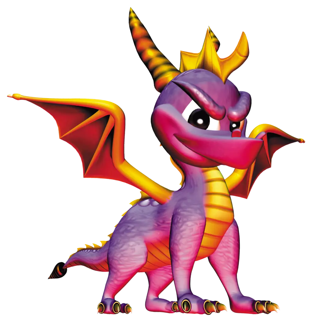 Purple Animated Dragon with Wings