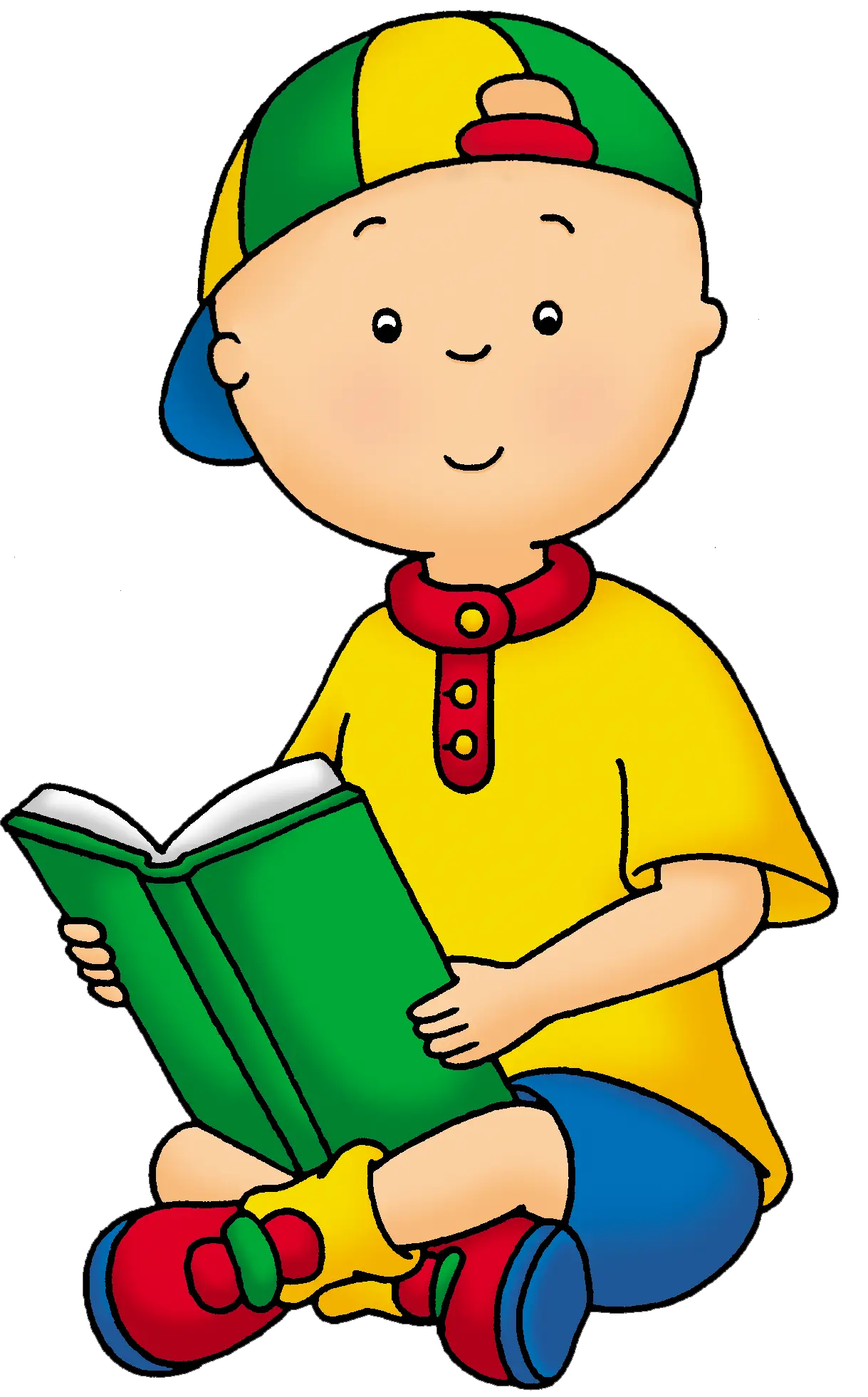 Cartoon Boy Reading a Book
