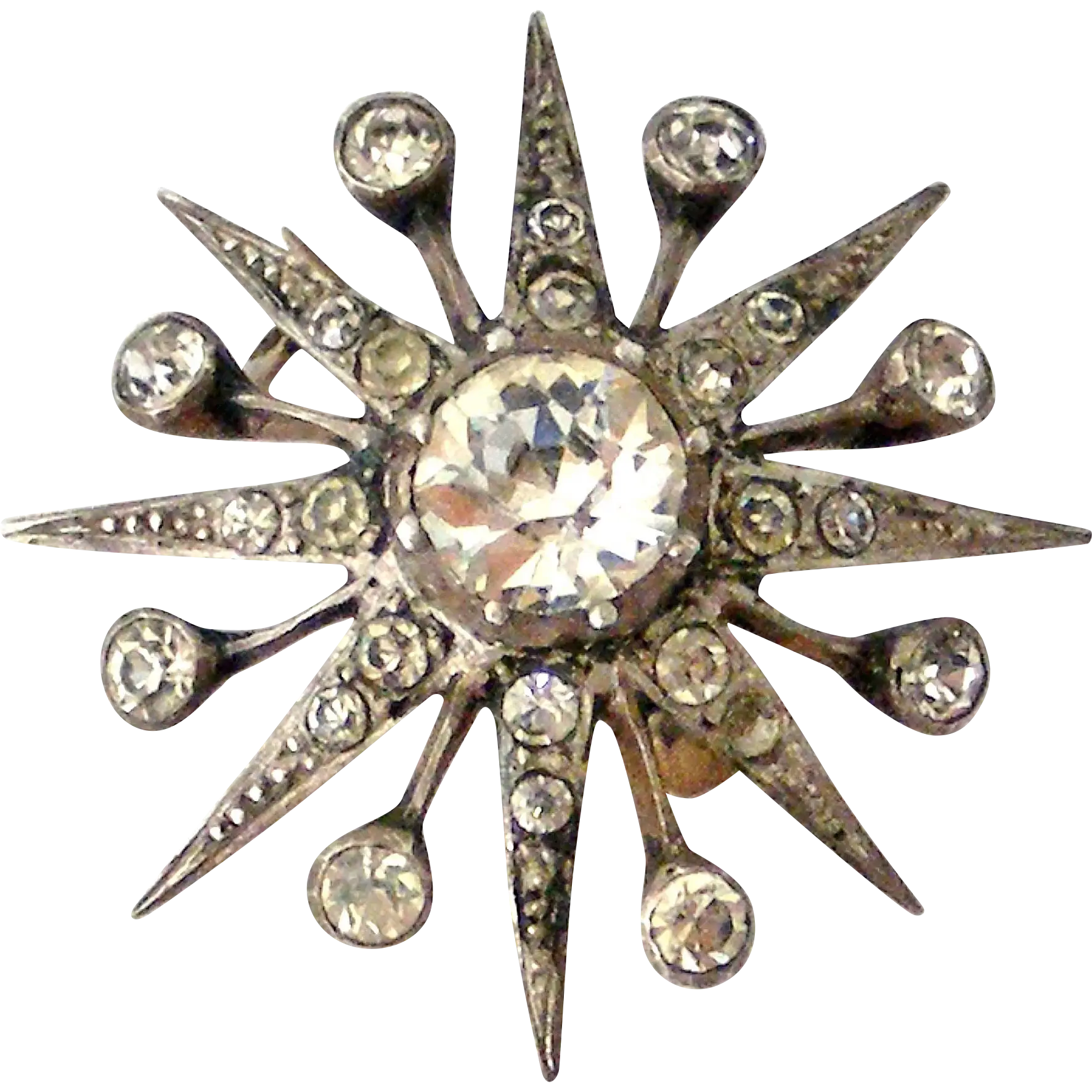 Vintage Sparkling Star Brooch