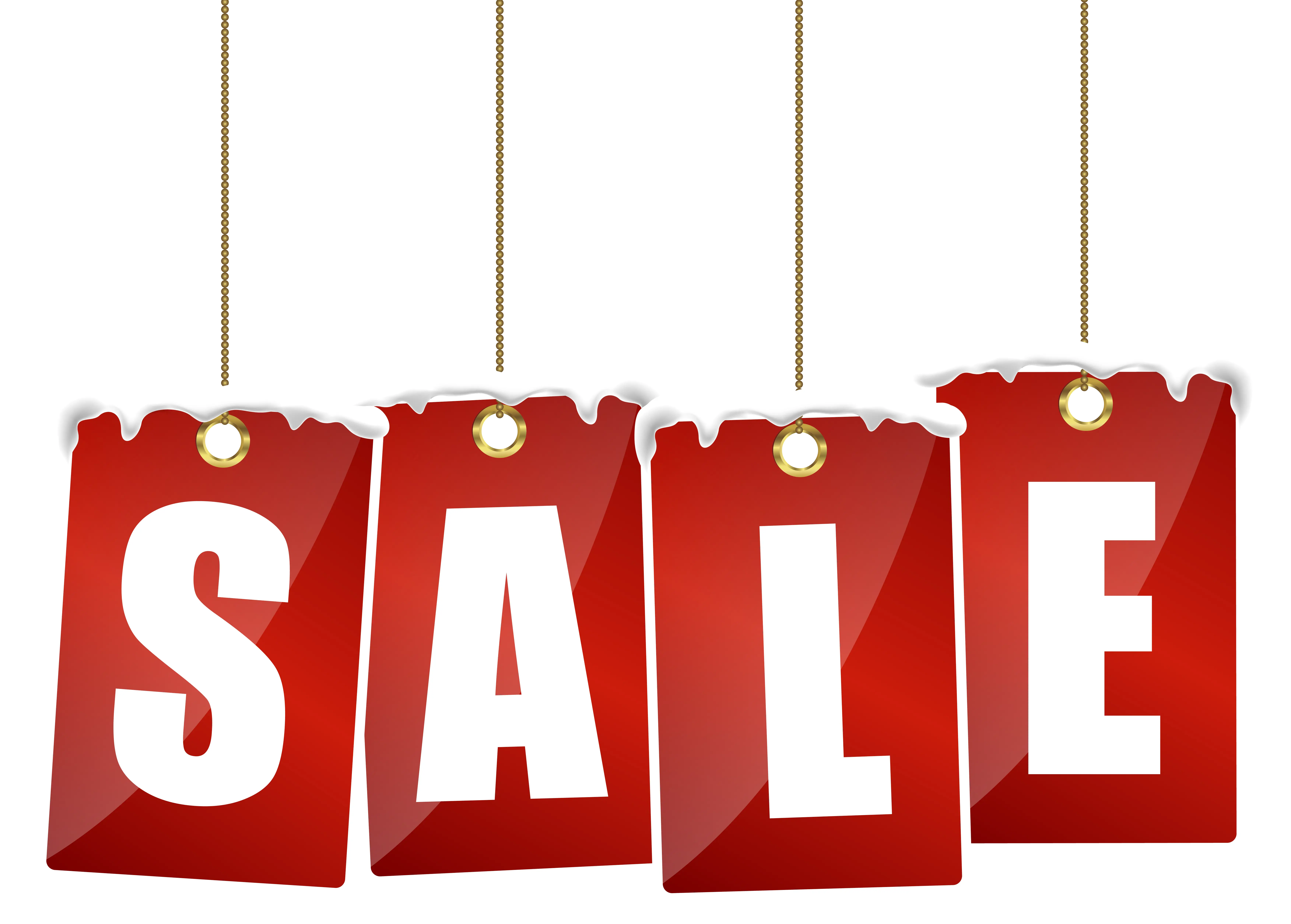 Hanging Red Sale Tags for Discounts