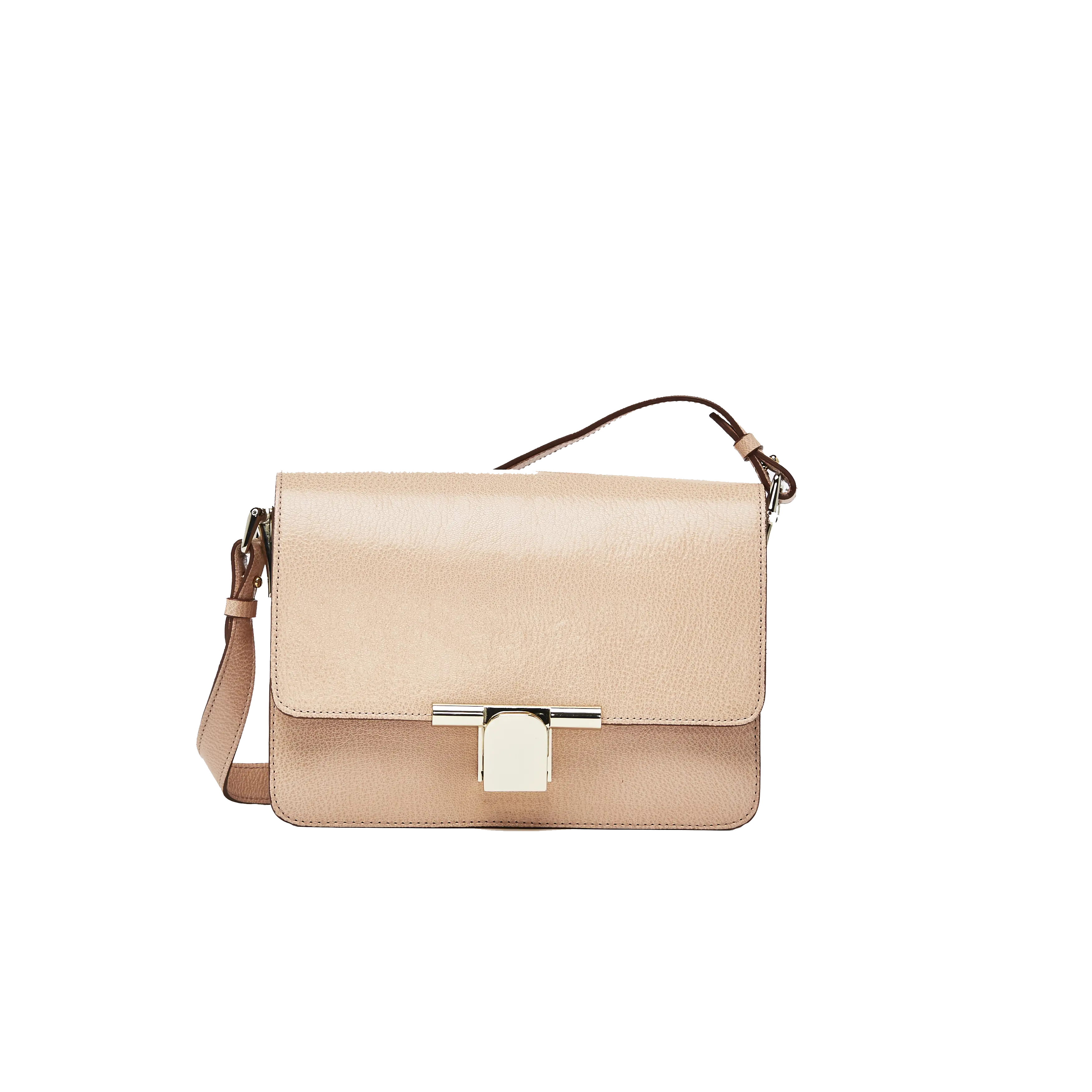 Beige Leather Handbag