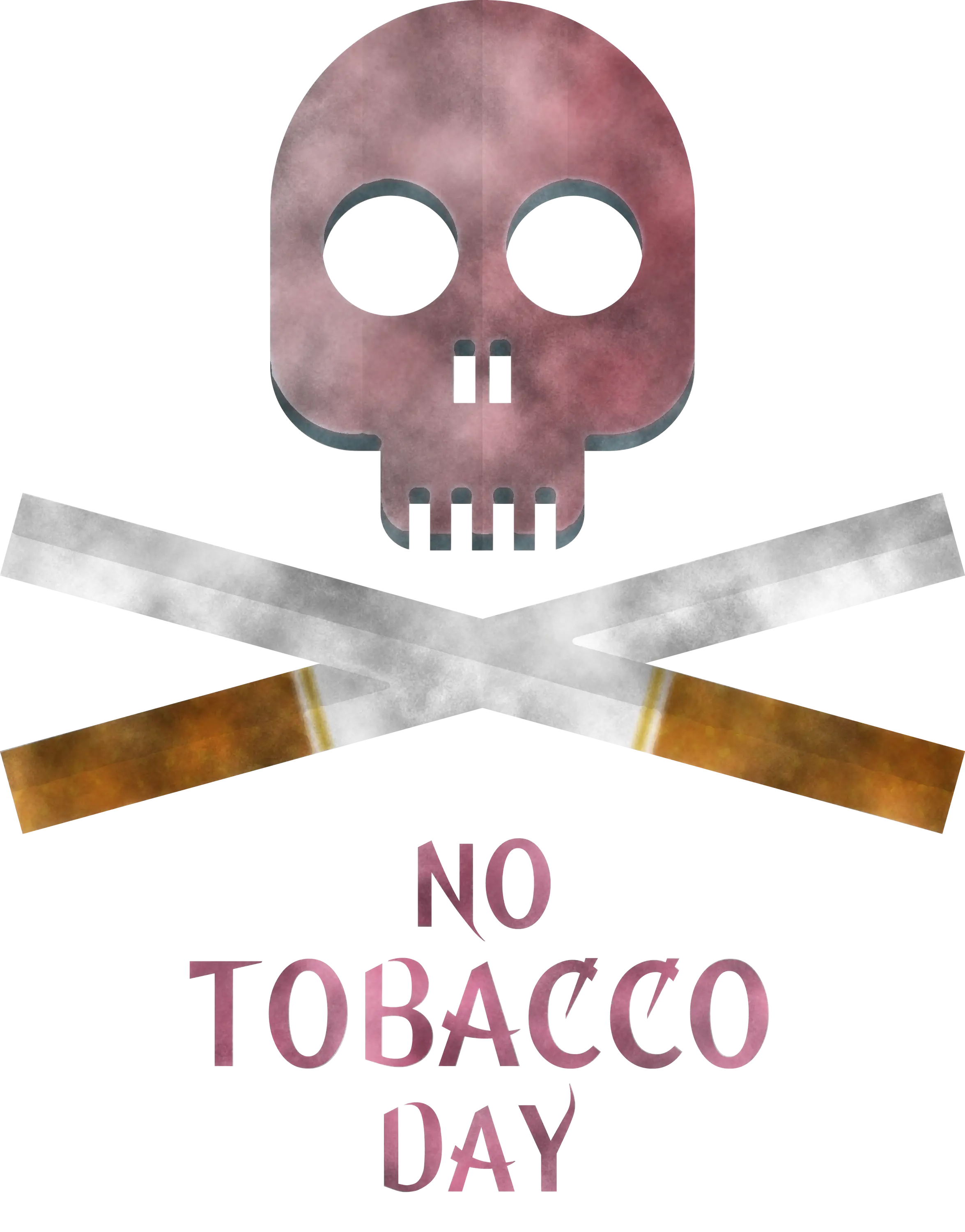 No Tobacco Day Awareness Poster with Skull and Cigarettes