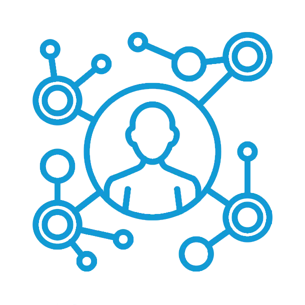 Network Icon with Person and Connections